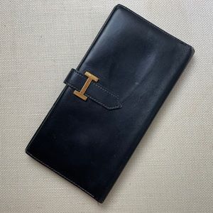 Hermès Vintage Black Bern Wallet